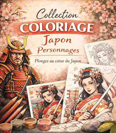 Collection Coloriage Japon Personnages à Imprimer (PDF)