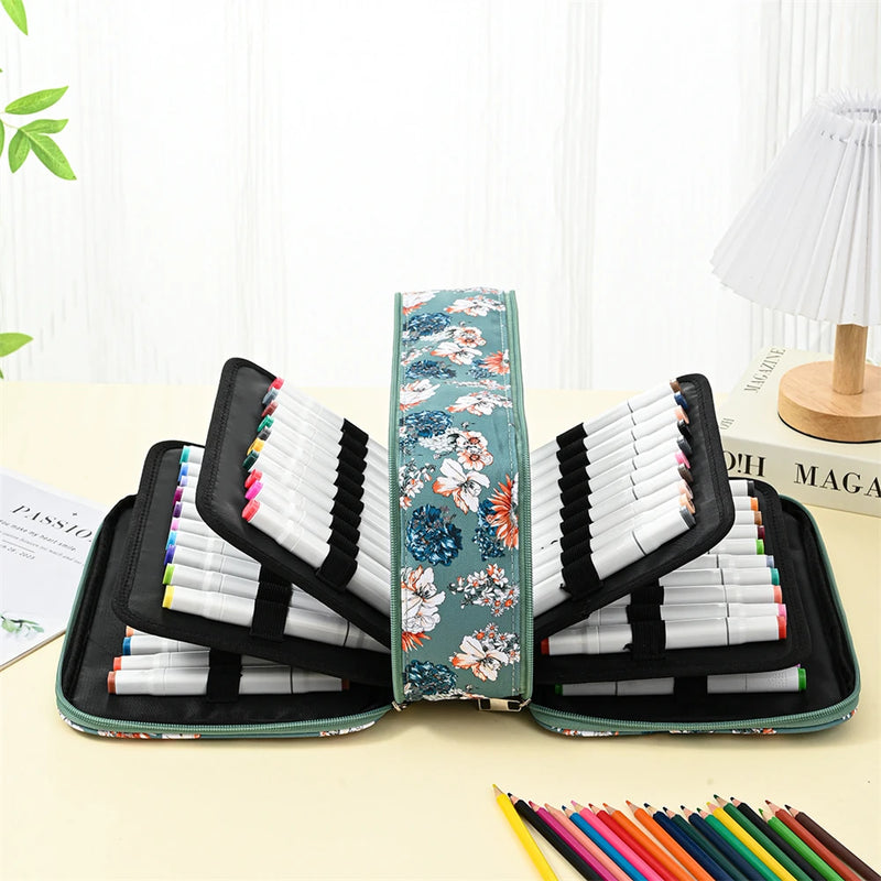 Trousse à Crayons 300 Compartiments – Grande Capacité Aesthetic pour Stylos, Marqueurs ( Trousse vide)