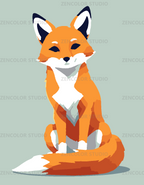 Renard complice – Coloriage numéroté à imprimer PDF