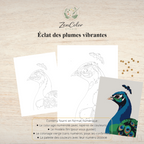 Plumes de paon – Coloriage numéroté à imprimer PDF