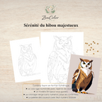 Hibou majestueux – Coloriage numéroté à imprimer PDF