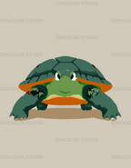 Tortue marine – Coloriage numéroté à imprimer PDF