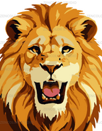 Lion roi de la savane – Coloriage numéroté à imprimer PDF