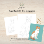 Chat paisible – Coloriage numéroté à imprimer PDF