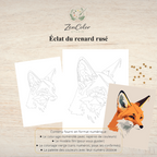 Éclat du renard – Coloriage numéroté à imprimer PDF