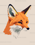 Éclat du renard – Coloriage numéroté à imprimer PDF