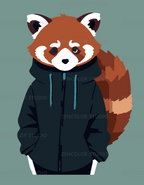 Panda roux stylisé – Coloriage numéroté à imprimer PDF