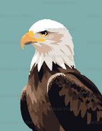Aigle majestueux – Coloriage numéroté à imprimer PDF