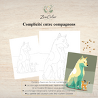 Compagnons animaux – Coloriage numéroté à imprimer PDF