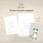 Personnage doux en étreinte – Coloriage numéroté à imprimer PDF