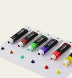 Set de Peintures Acryliques 12/24 Couleurs avec Pinceaux