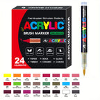 Set de Marqueurs Acryliques Pointe Pinceau 12 à 366 Couleurs