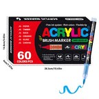 Set de Marqueurs Acryliques Pointe Pinceau 12 à 366 Couleurs