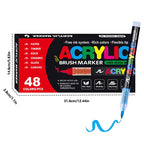 Set de Marqueurs Acryliques Pointe Pinceau 12 à 366 Couleurs
