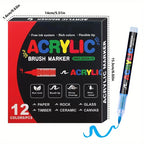 Set de Marqueurs Acryliques Pointe Pinceau 12 à 366 Couleurs