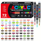Set de Marqueurs Acryliques Pointe Pinceau 12 à 366 Couleurs