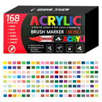 Set de Marqueurs Acryliques Pointe Pinceau 12 à 366 Couleurs