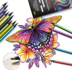 Set de Crayons de Couleur Métalliques 12/24 Couleurs – Éclat Intense