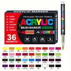 Set de Marqueurs Acryliques Pointe Pinceau 12 à 366 Couleurs